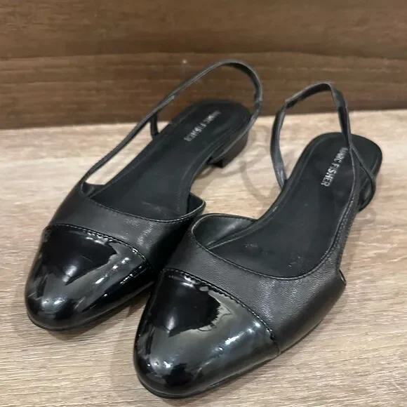 Marc Fisher Dela Closed Toe Sling Back Dress Flat Black Size 7 - Picture 6 of 13